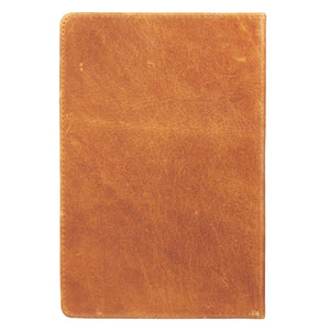 Love Conquers All Soft Full Grain Leather Journal in Brown