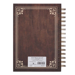 Man Of God Large Wirebound Journal in Brown - 1 Timothy 6:11