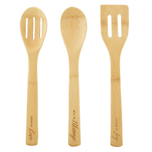 Love, Blessings, Joy Bamboo Spoon Set